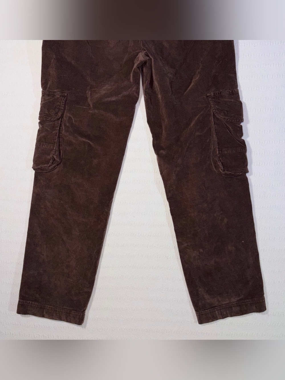 Free People Hard Crushin Plush Cargo Pants Womens Size 4 Brown Velvet Utility - Picture 8 of 14